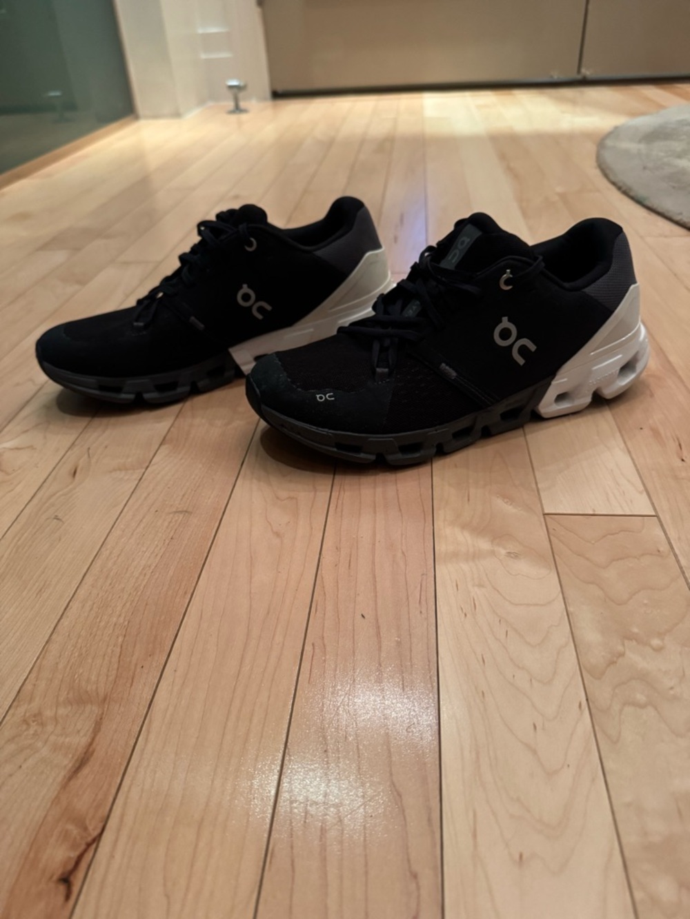 On Running Men's Black and White Cloud Sneakers